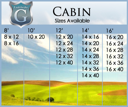 Cabin Sizes Available